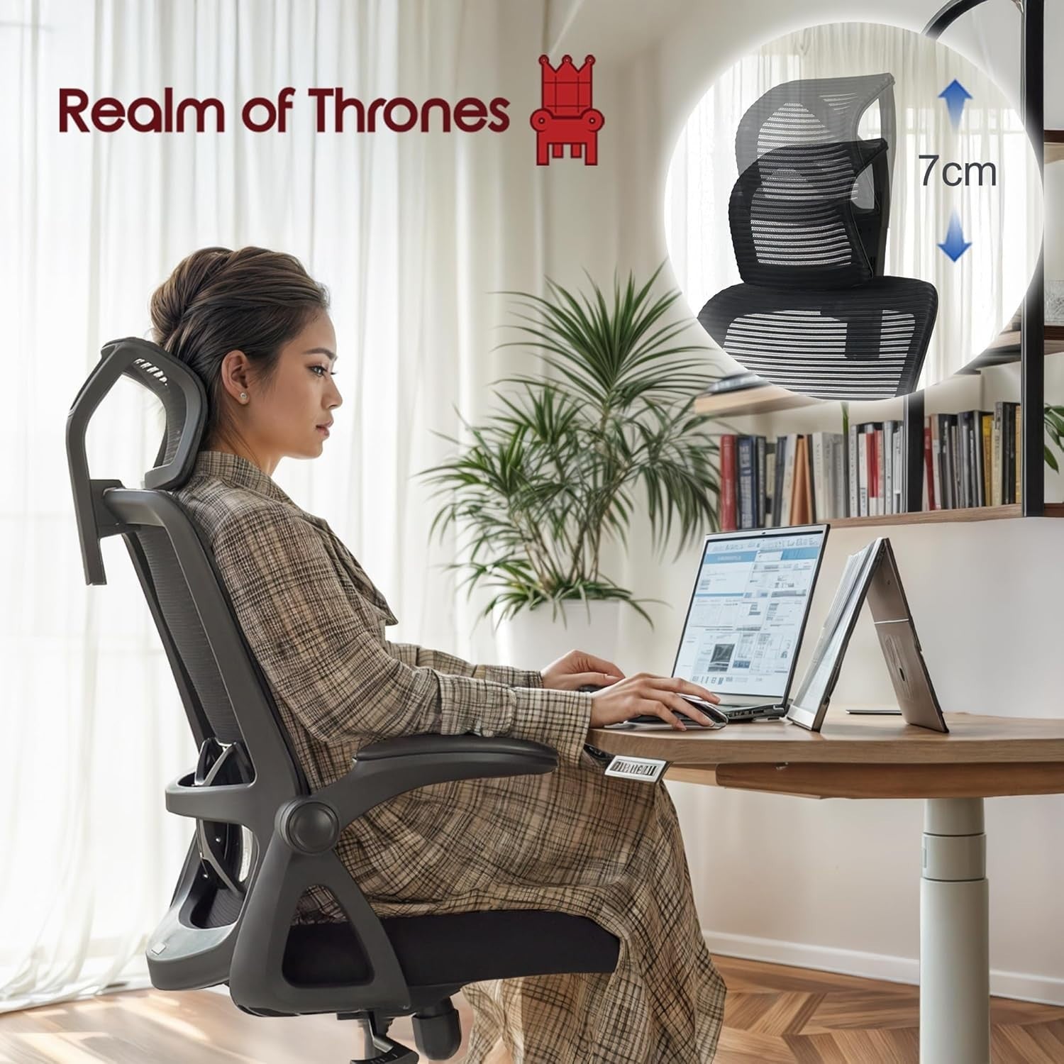 Ergonomic Office Chair Desk Swivel Computer Chair Mesh Back Memory Foam Black