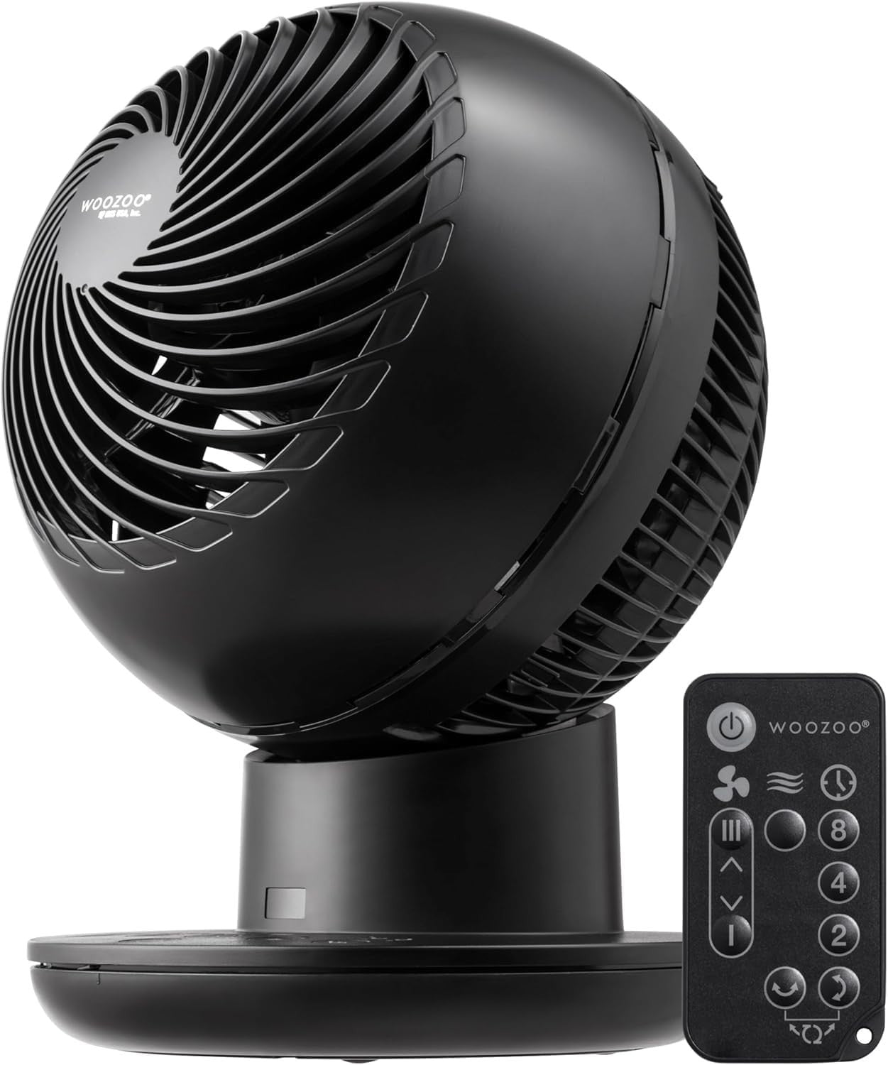 8Speed Quiet Desk Fan –Remote Control Oscillating Table Air Circulator 25m Range