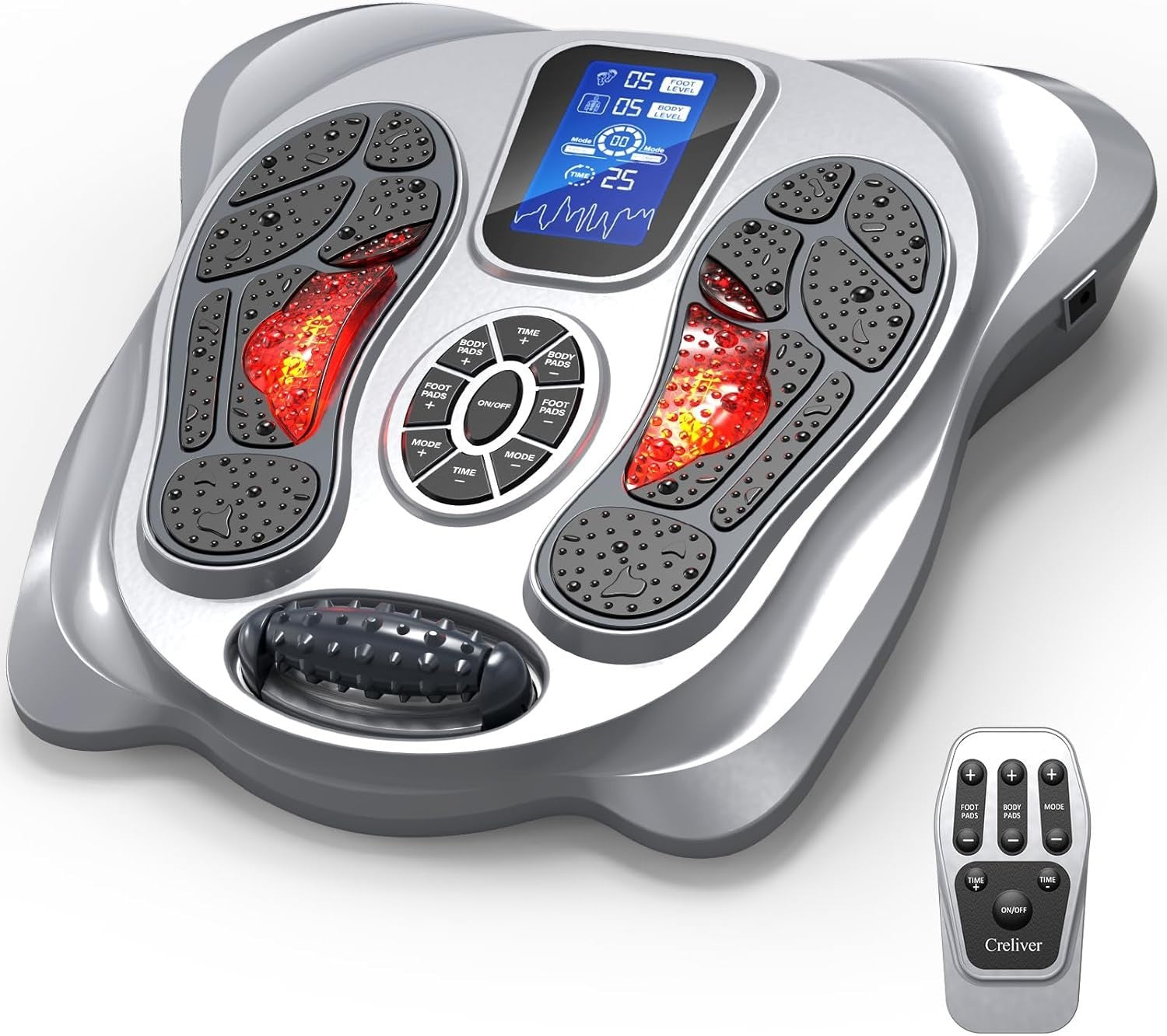 Foot Circulation Stimulator EMS TENS Massager Pain Relief Plantar Fasciitis