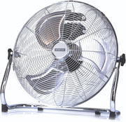 18 Inch Floor Fan Chrome 3-Speed High Velocity Adjustable Angle Cooling Portable