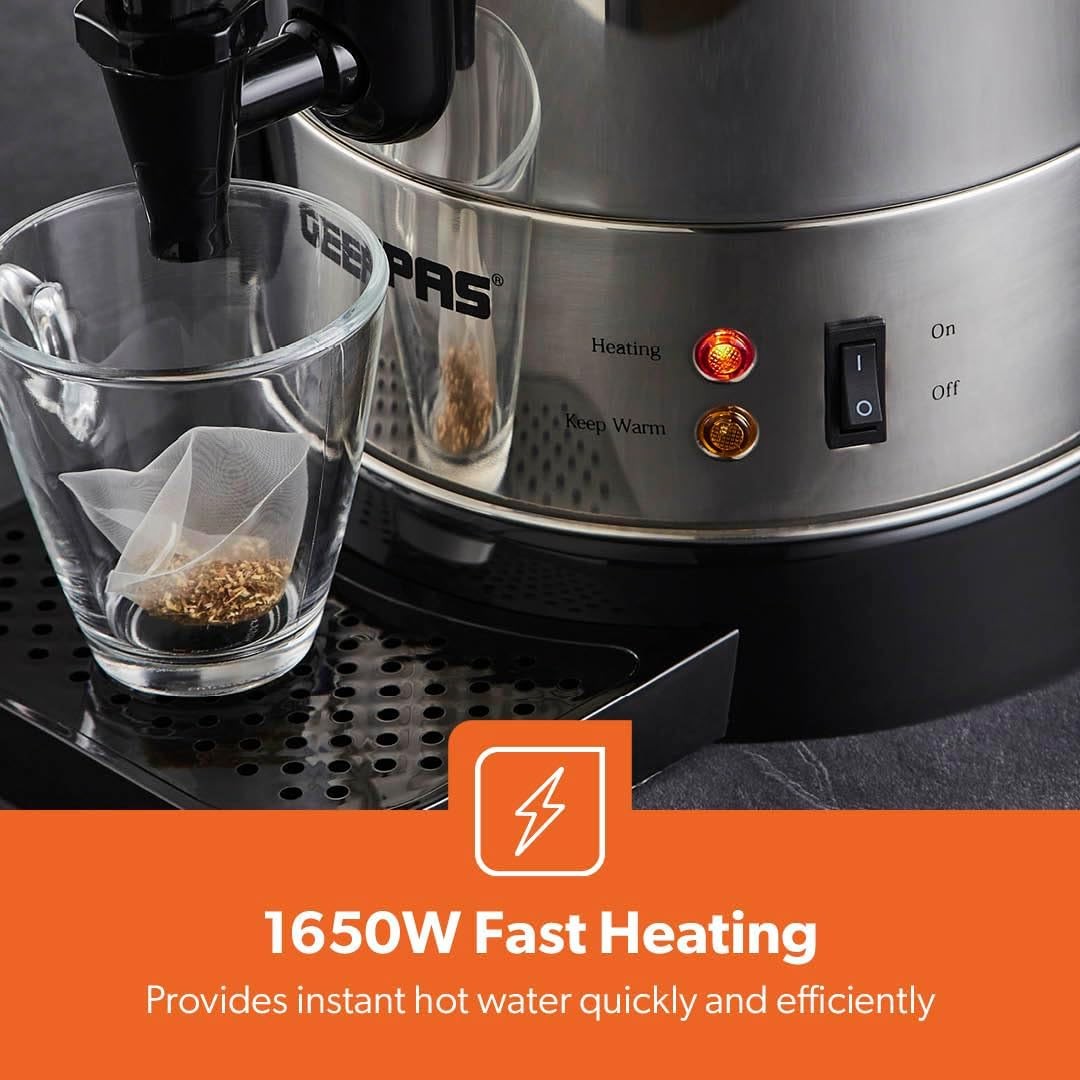 Electric Catering Urn Hot Water Boiler 10L Stainless Steel Keep Warm