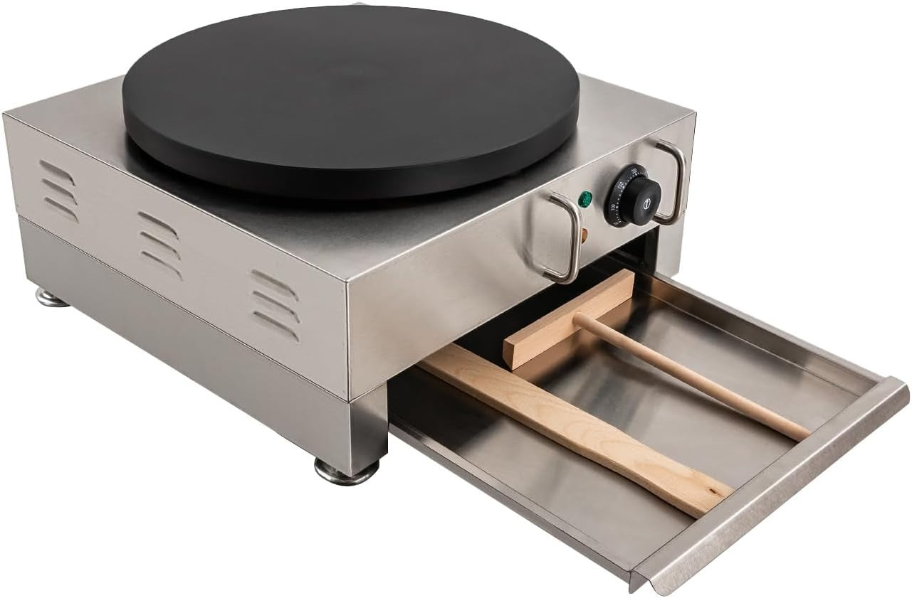 16" 2.8KW Electric Crepe Maker Non-Stick Commercial Pancake Griddle