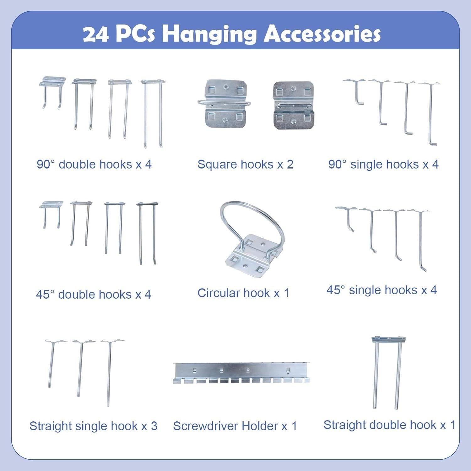 Heavy Duty Garage Workbench with Pegboard Drawers Hooks Tool Station 121x61