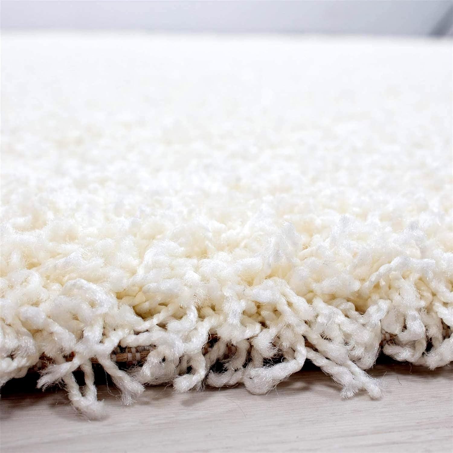 Extra Large Shaggy Rug 160x230cm 5cm Thick Soft High Pile Cream Room Carpet