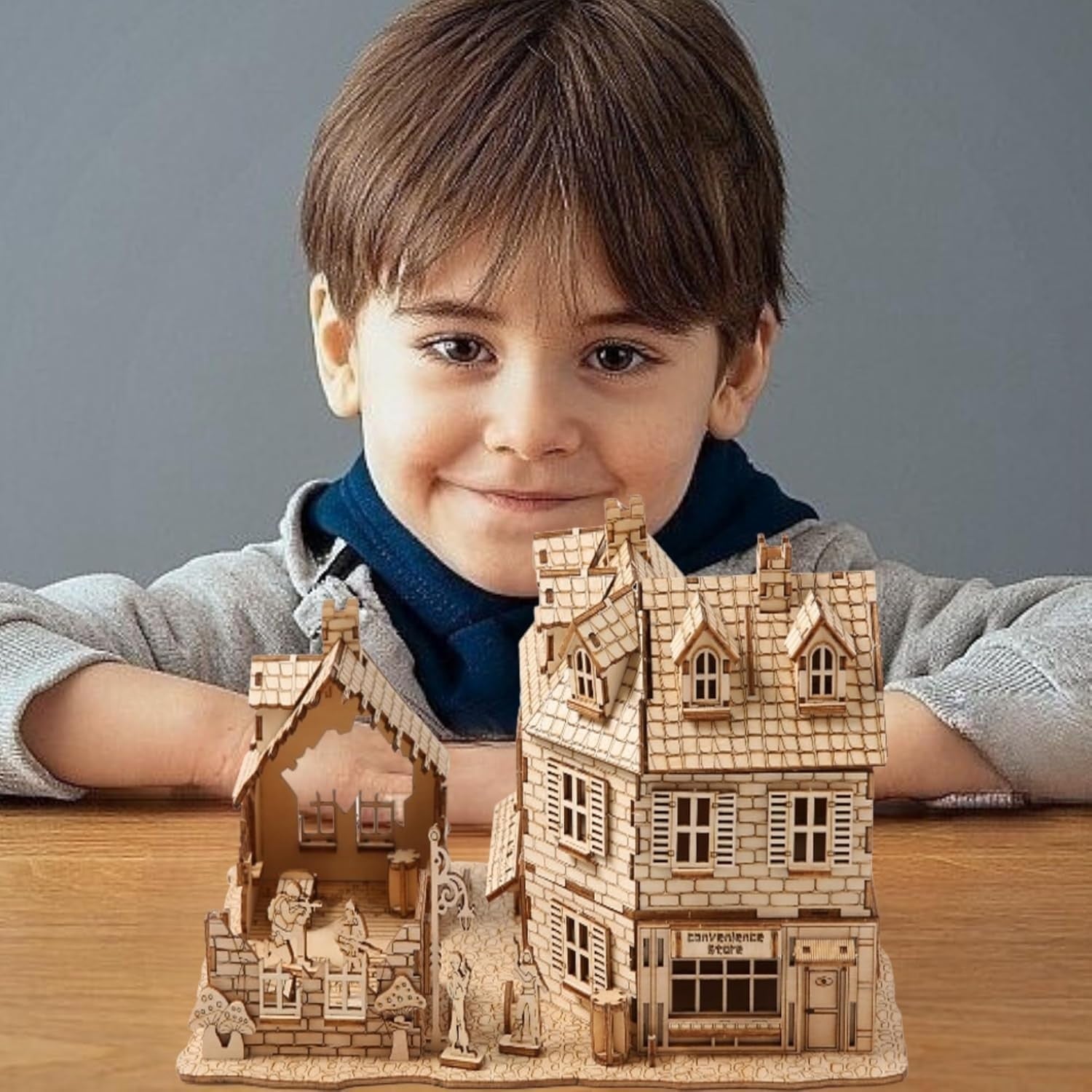 3D Wooden War House Puzzle Kit – DIY Historic Model for Adults Gift Décor