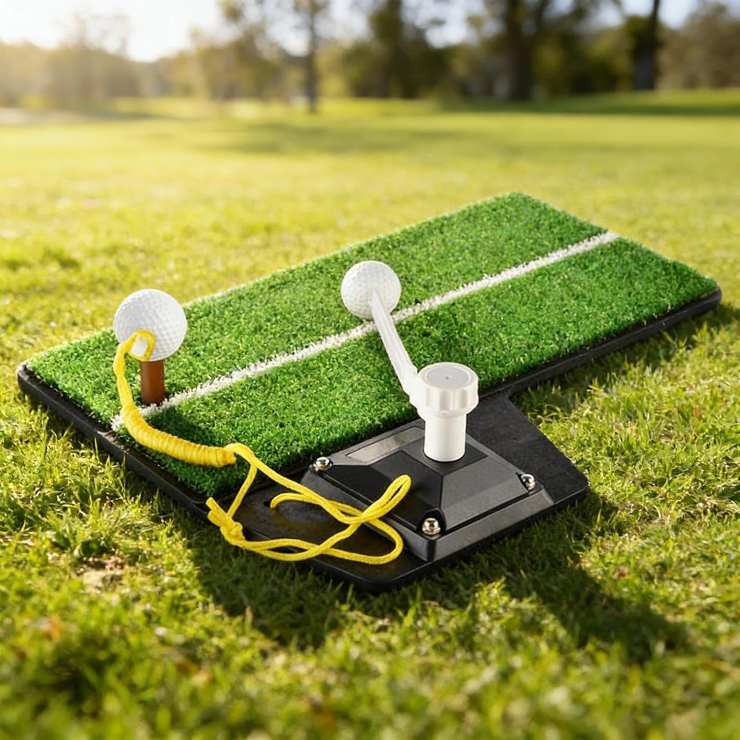 Golf Swing Training Aid Adjustable Hitting Mat Practice Simulator