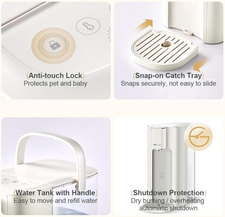 Instant Hot Water Dispenser 3L | Touch Screen 6 Temp Presets Fast Boil