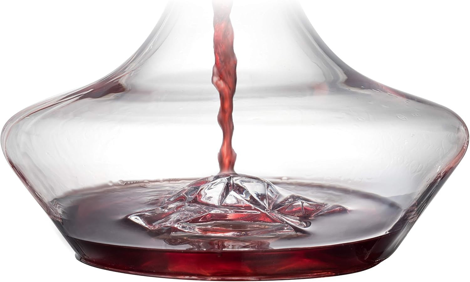 Wine Decanter with Aerator Set 1400ml Hand-Blown Crystal Faster Aeration Gift