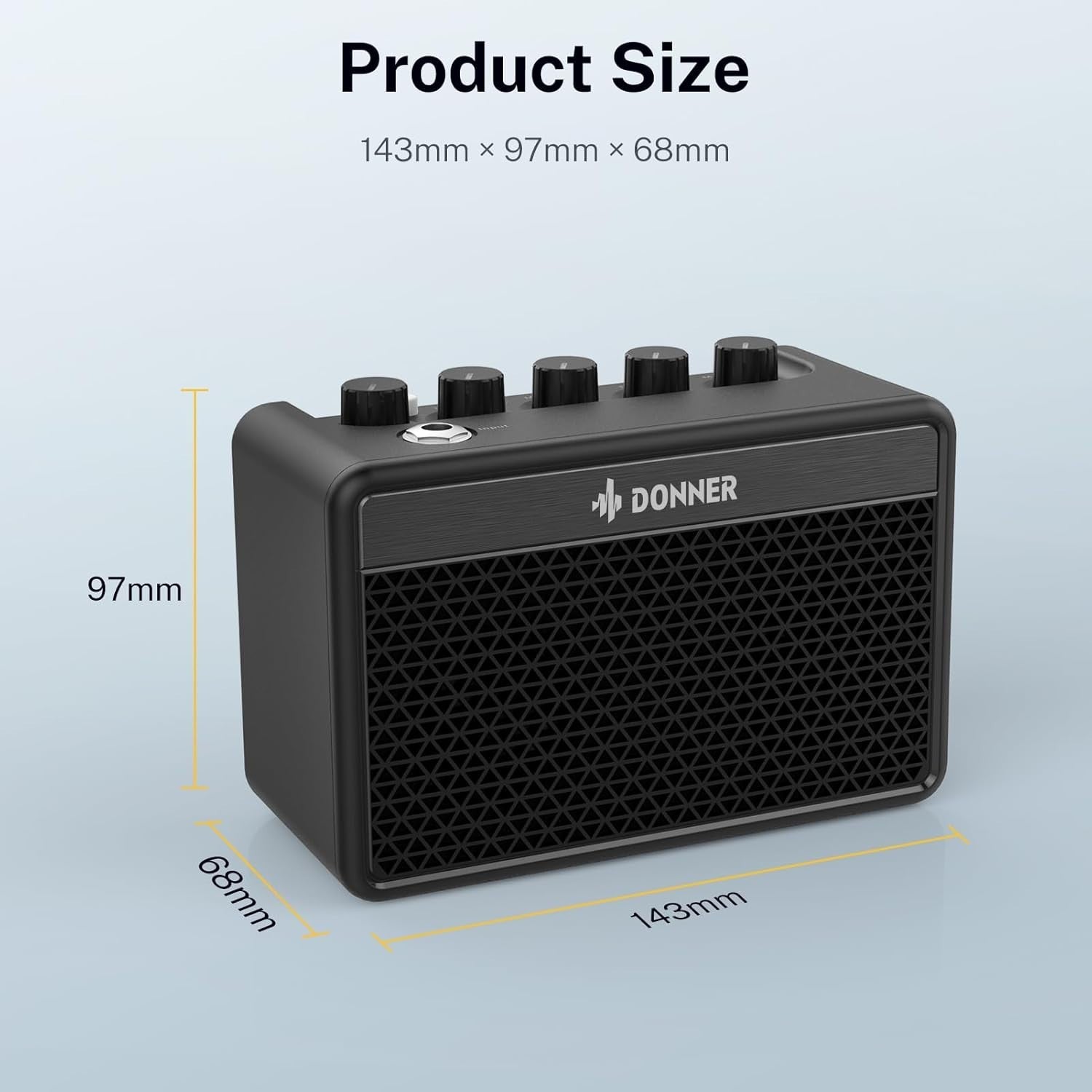 5W Mini Electric Guitar Amp Portable Retro British Tone Battery