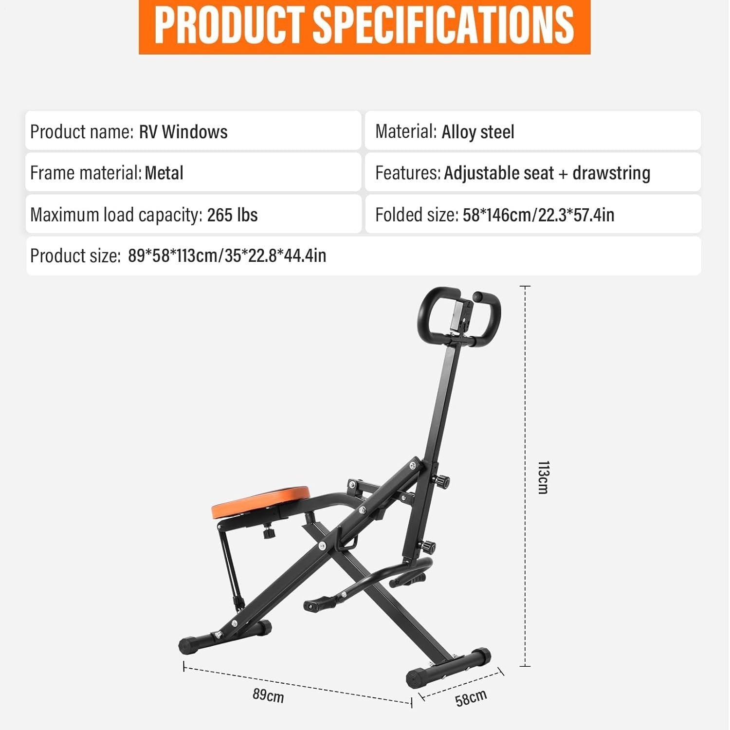 Squat Assist Trainer LCD Monitor Foldable Glute Leg Home Gym Machine
