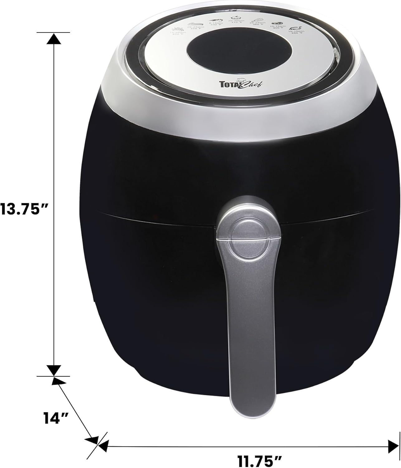 3.6L Compact Digital Air Fryer | Rapid Air Circulation | 7 Presets | Low-Oil