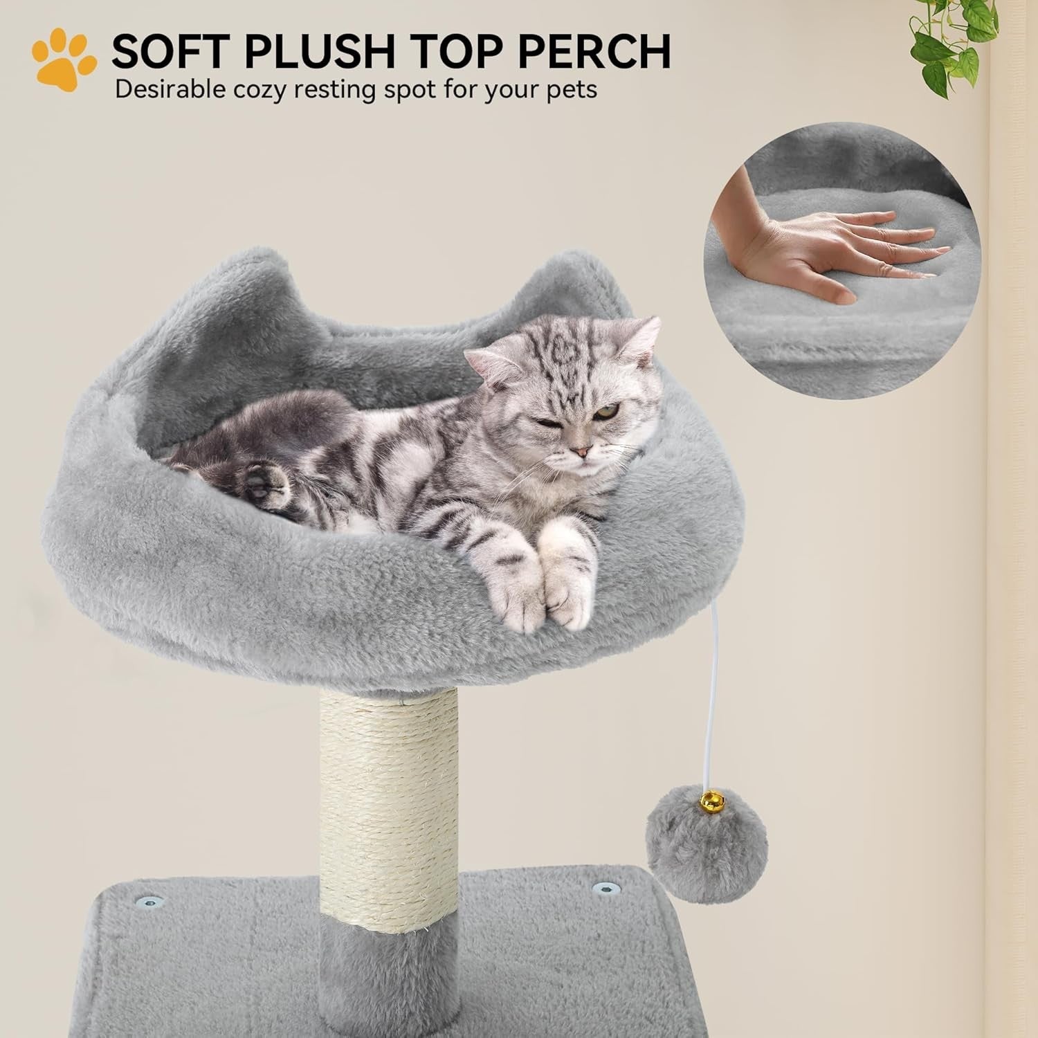 Large Cat Tree Tower 137cm Scratching Post Condo Hammock Multi-Level XL