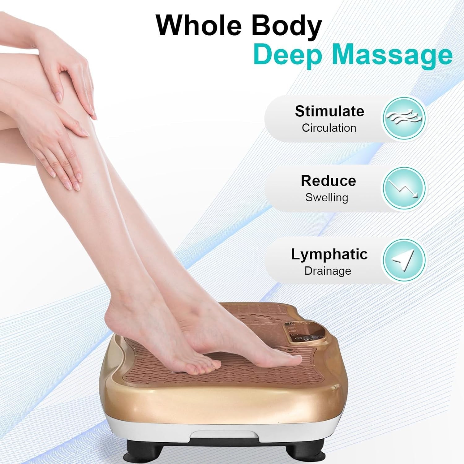 Bluetooth Vibration Plate Lymphatic Drainage Full Body 330lb