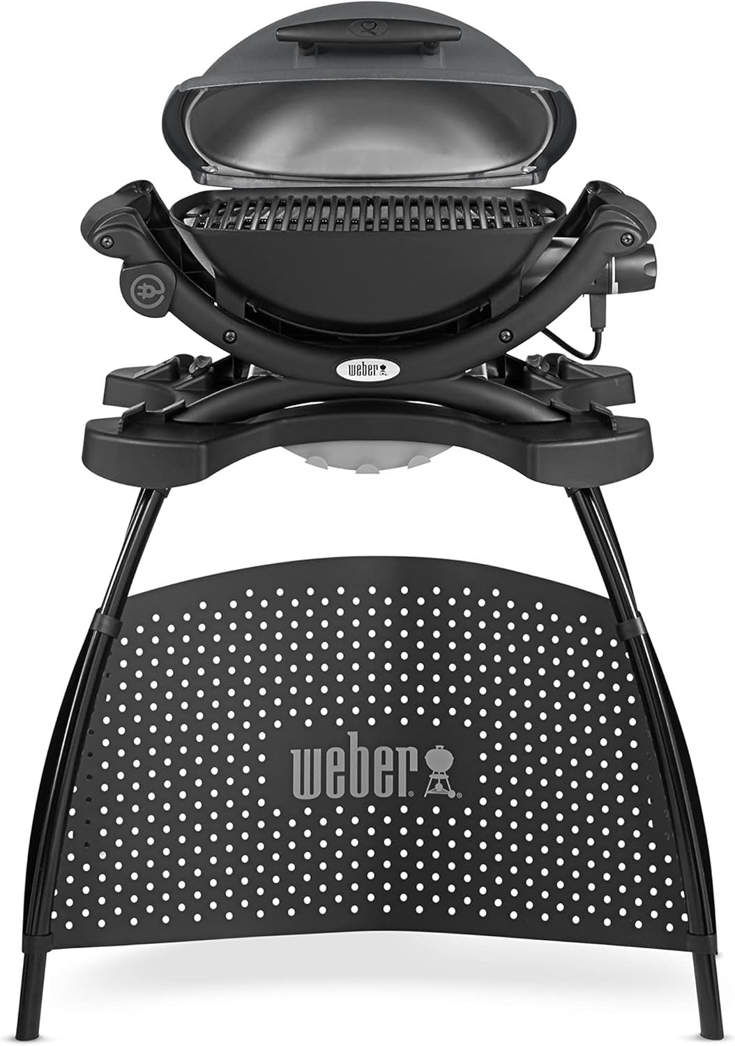 Electric Barbecue Grill with Stand | Rapid-Heat Cast Iron Grate | Balcony Patio
