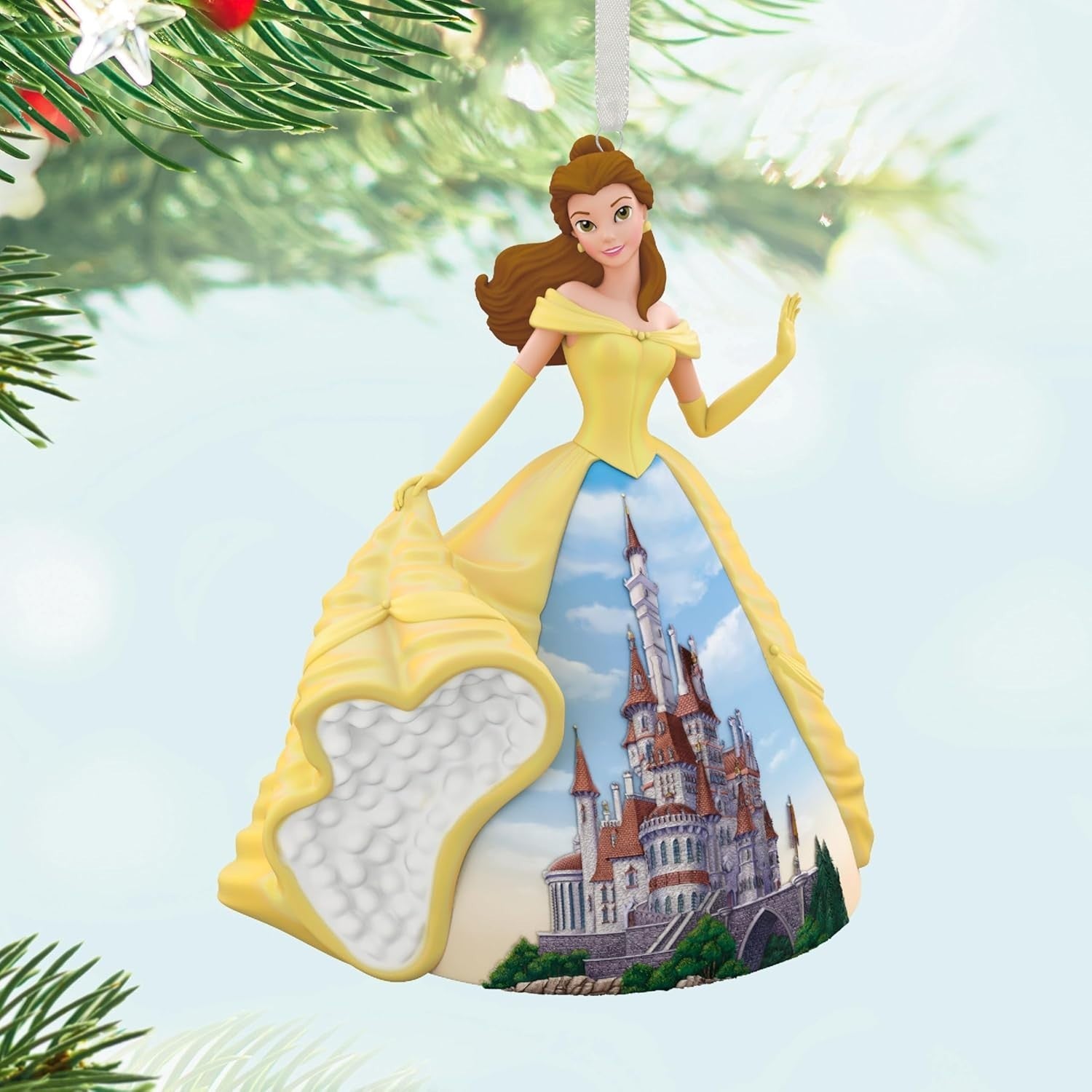 Disney Princess Belle Ornament Beauty & Castle Hanging Figure Gift Decor