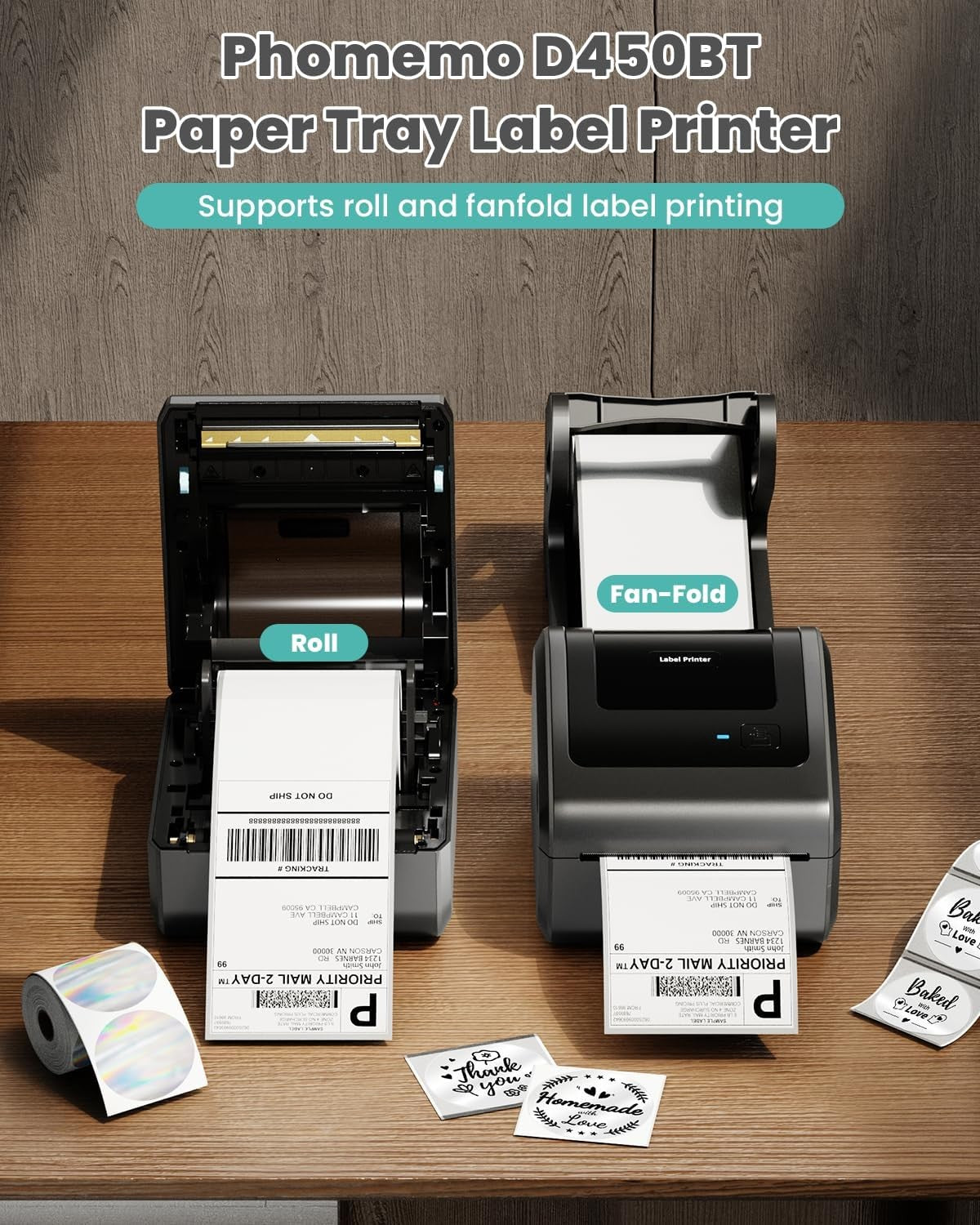 4x6 Thermal Label Printer – Bluetooth Shipping Label Machine