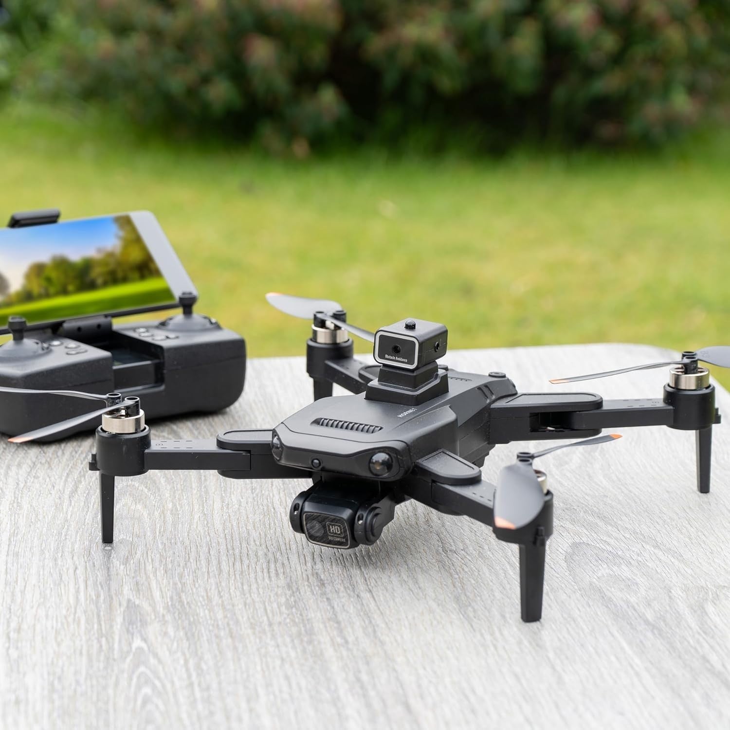 Foldable 1080P FPV Drone with Wi-Fi Camera, Obstacle Sensor & 360° Flip
