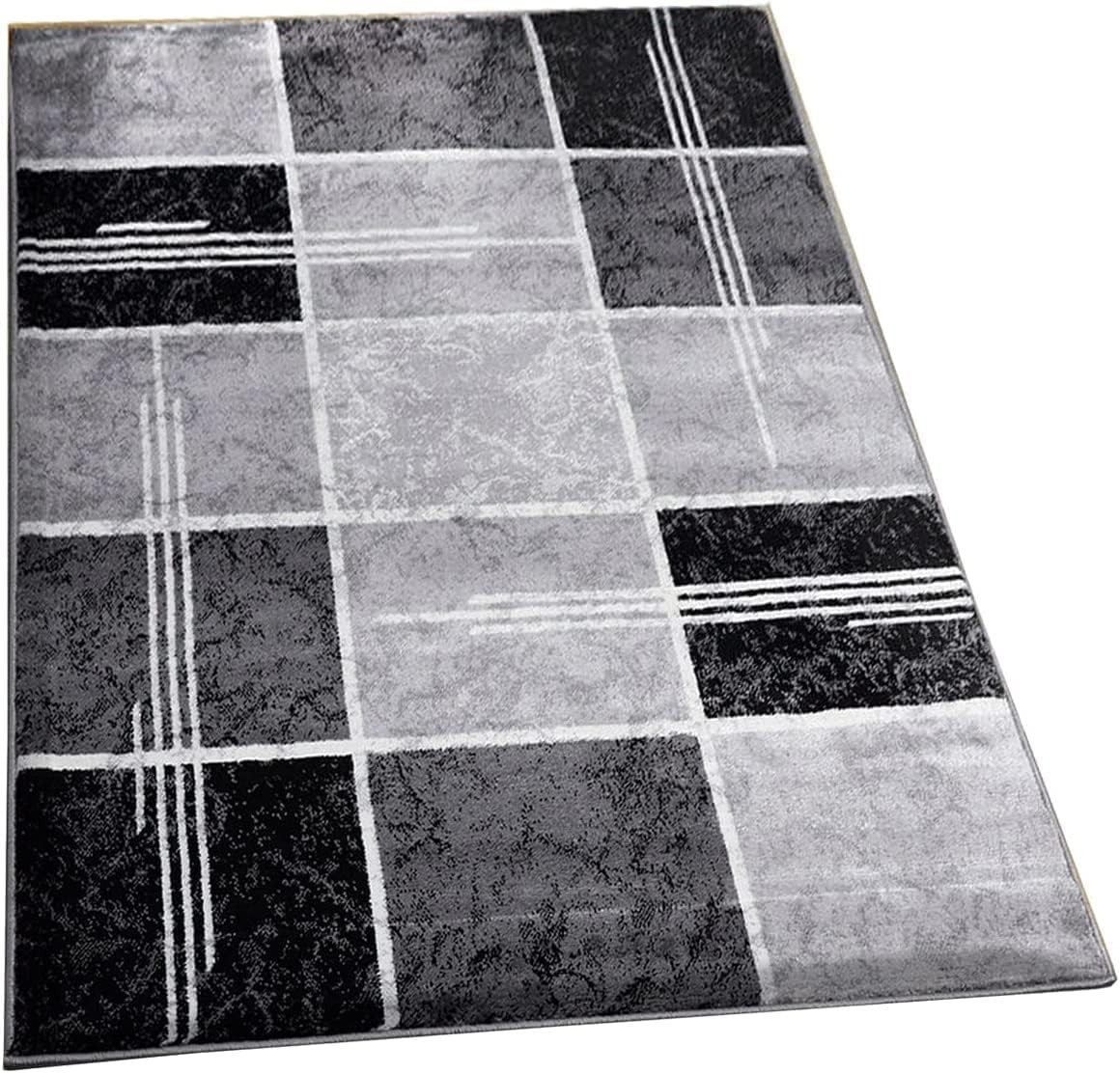 Soft Thick Pile Area Rug 160x230cm Modern Non Shed Living Room Bedroom Carpet