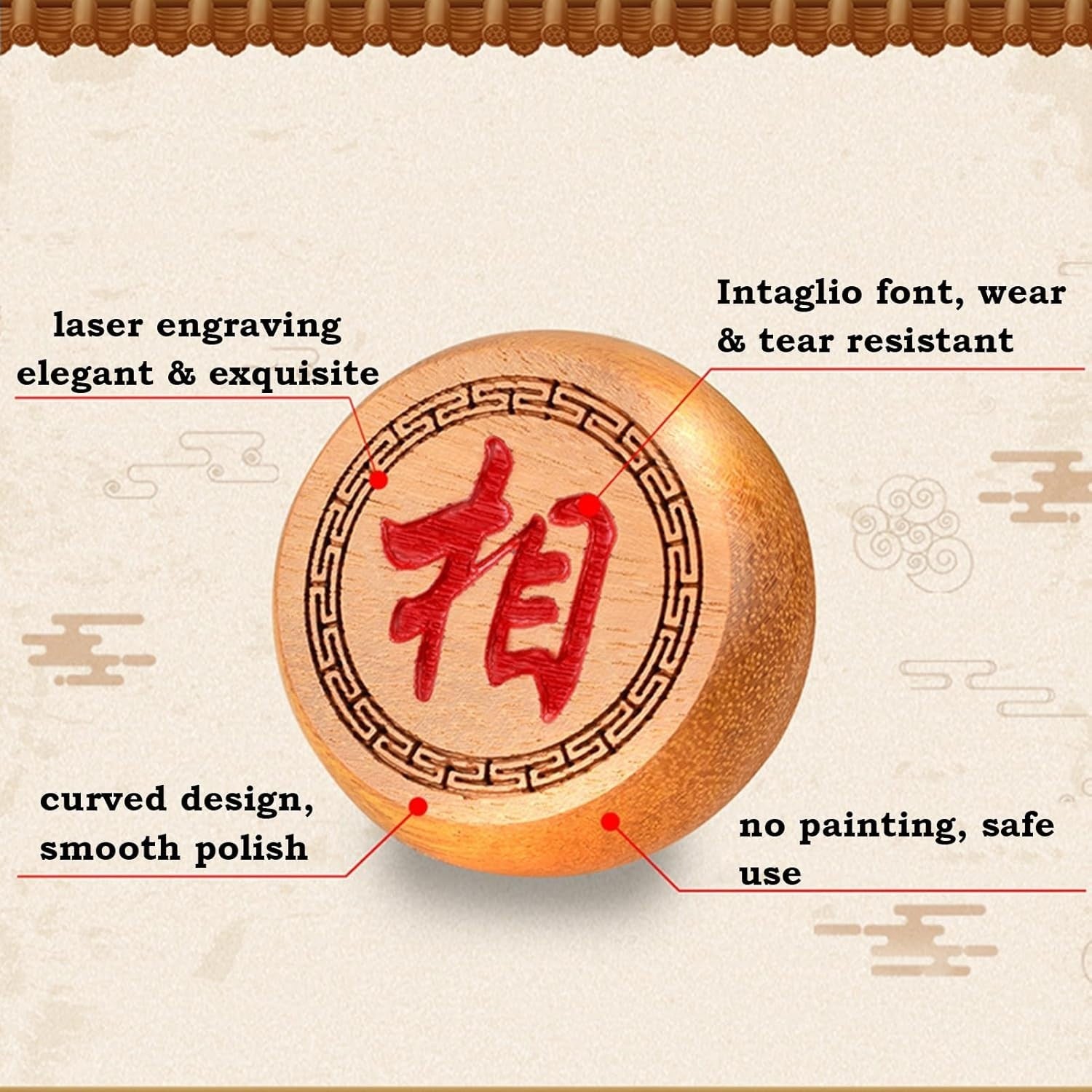 Gold Sandalwood Xiangqi Chinese Chess Set Large Wooden Strategy Board