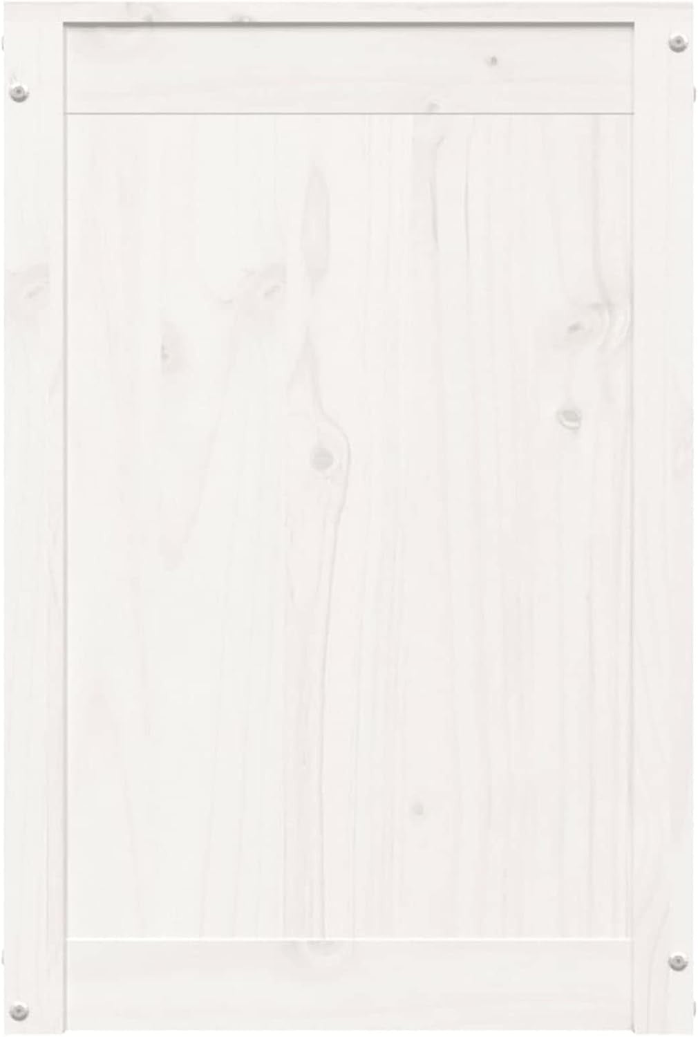 Laundry Hamper White Solid Wood Basket with Lid 🚿 Bathroom Storage