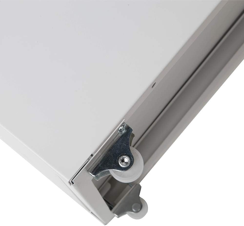 White Metal Mobile Filing Cabinet 5 Drawer Office Storage on Wheels