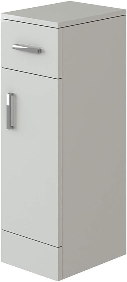 Slim Bathroom Storage Cabinet White | Tall Free Standing Cupboard 76cm