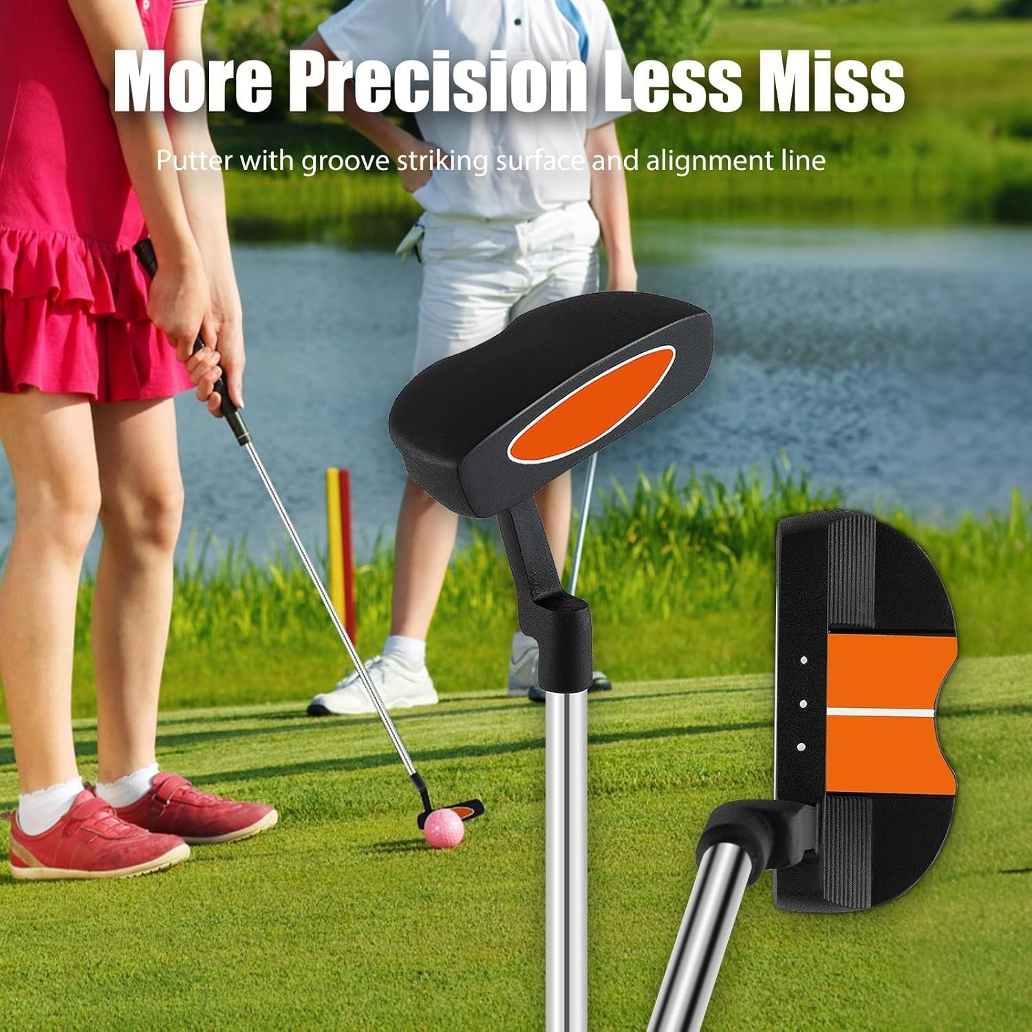 Junior Golf Club Set Age 8–10 Right Hand Fairway Irons Putter Stand Bag