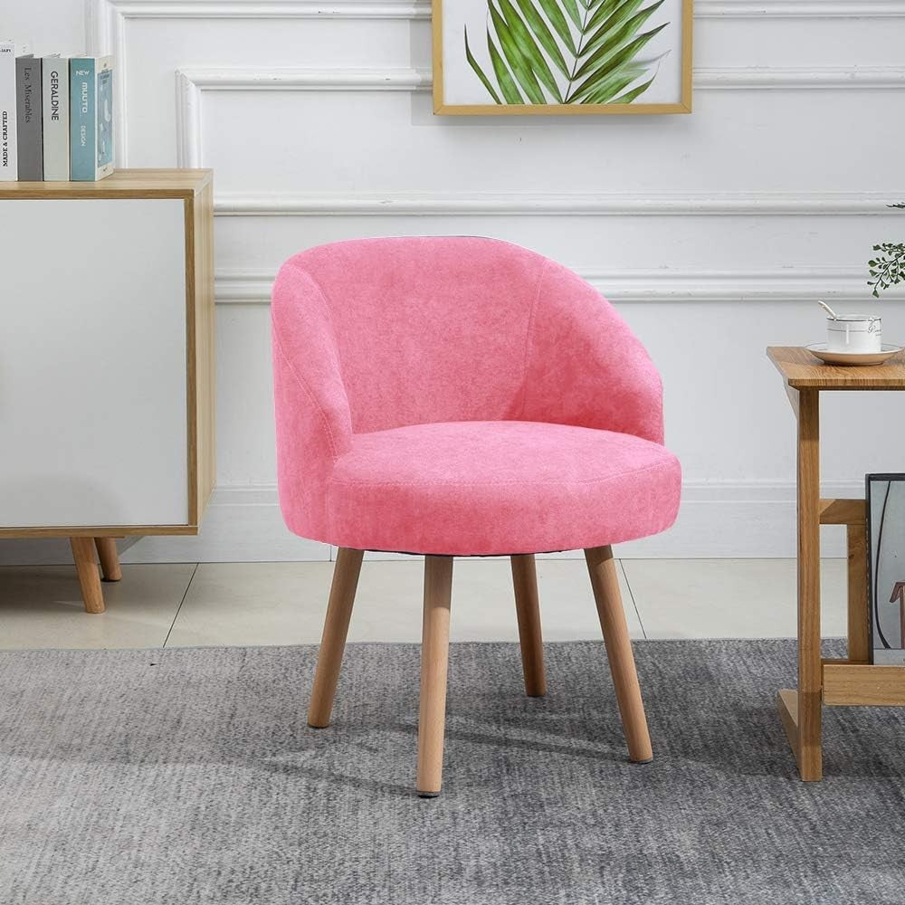 Linen Tub Chairs Set of 2 Lounge Armchairs Small Space Pink