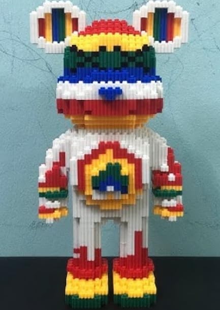 Rainbow Bear Mini Building Blocks Set 1580pcs 30cm Toy Gift for Kids