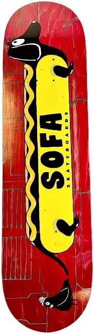 Red Hotdog-2 8.25" Canadian Maple Skateboard Deck – Durable Street & Skatepark