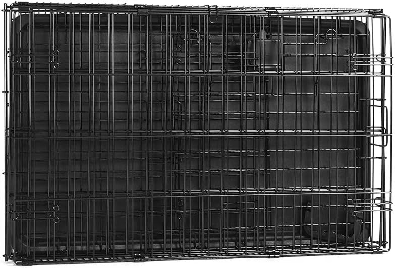 Foldable Medium Metal Dog Crate Cage with Tray – Secure Indoor Kennel 76cm