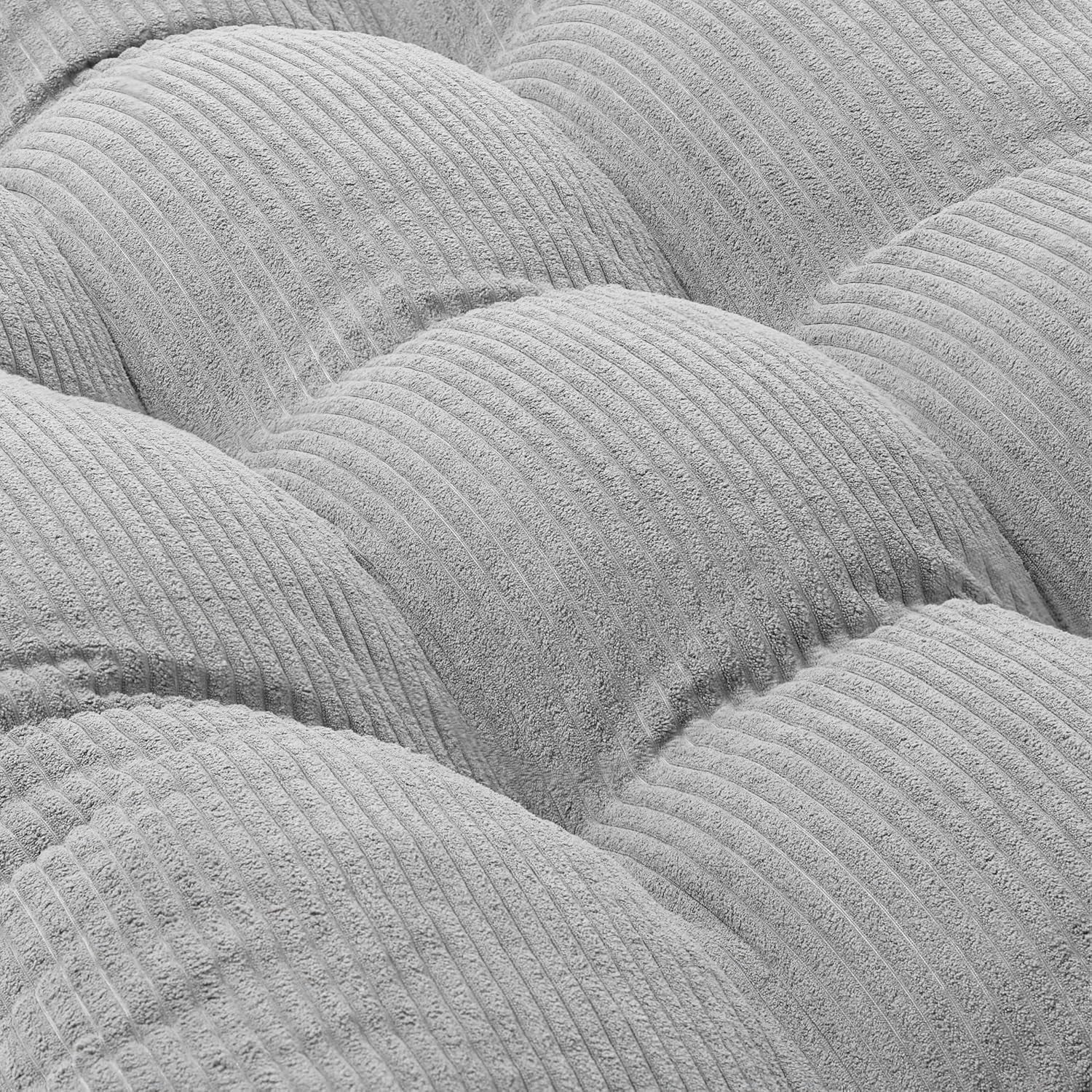 Comfortable Single Futon Mattress Floor Bed - Thick Foam, Corduroy Cover