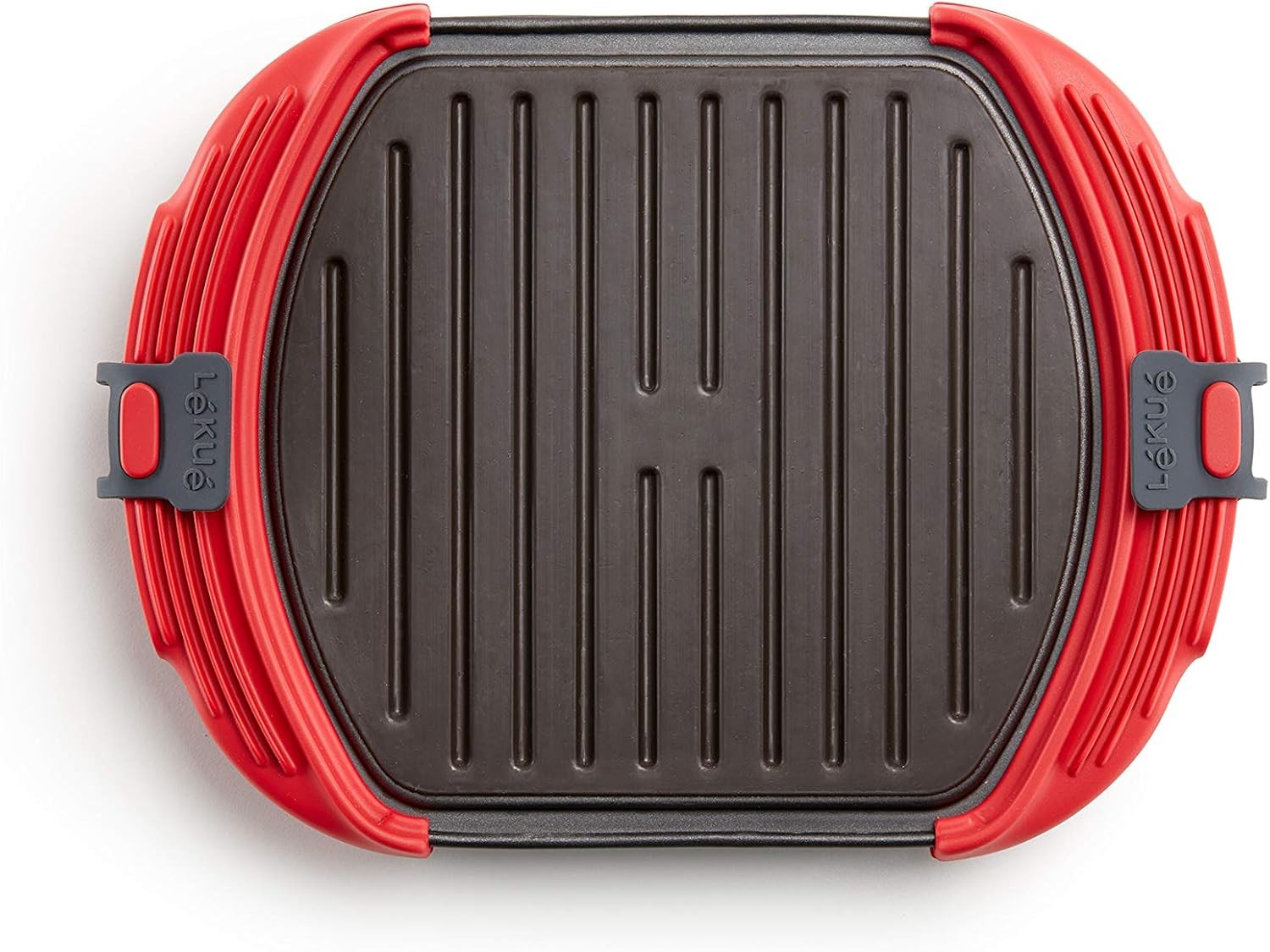 Microwave Grill XL Non Stick Crisping Pan 25cm Red