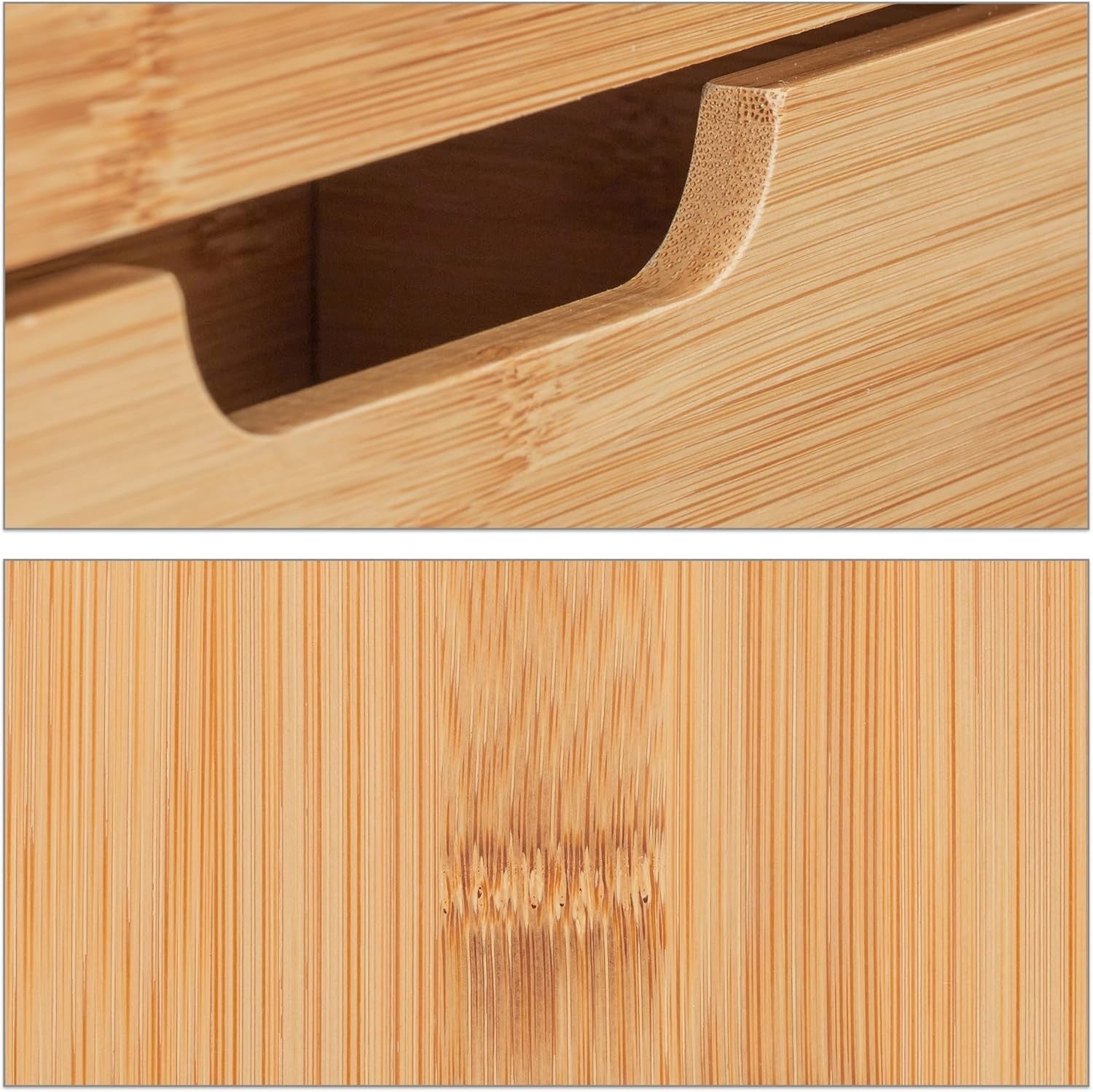Bamboo Desk Organiser with 3 Drawers & Adjustable Compartments – Office Storage