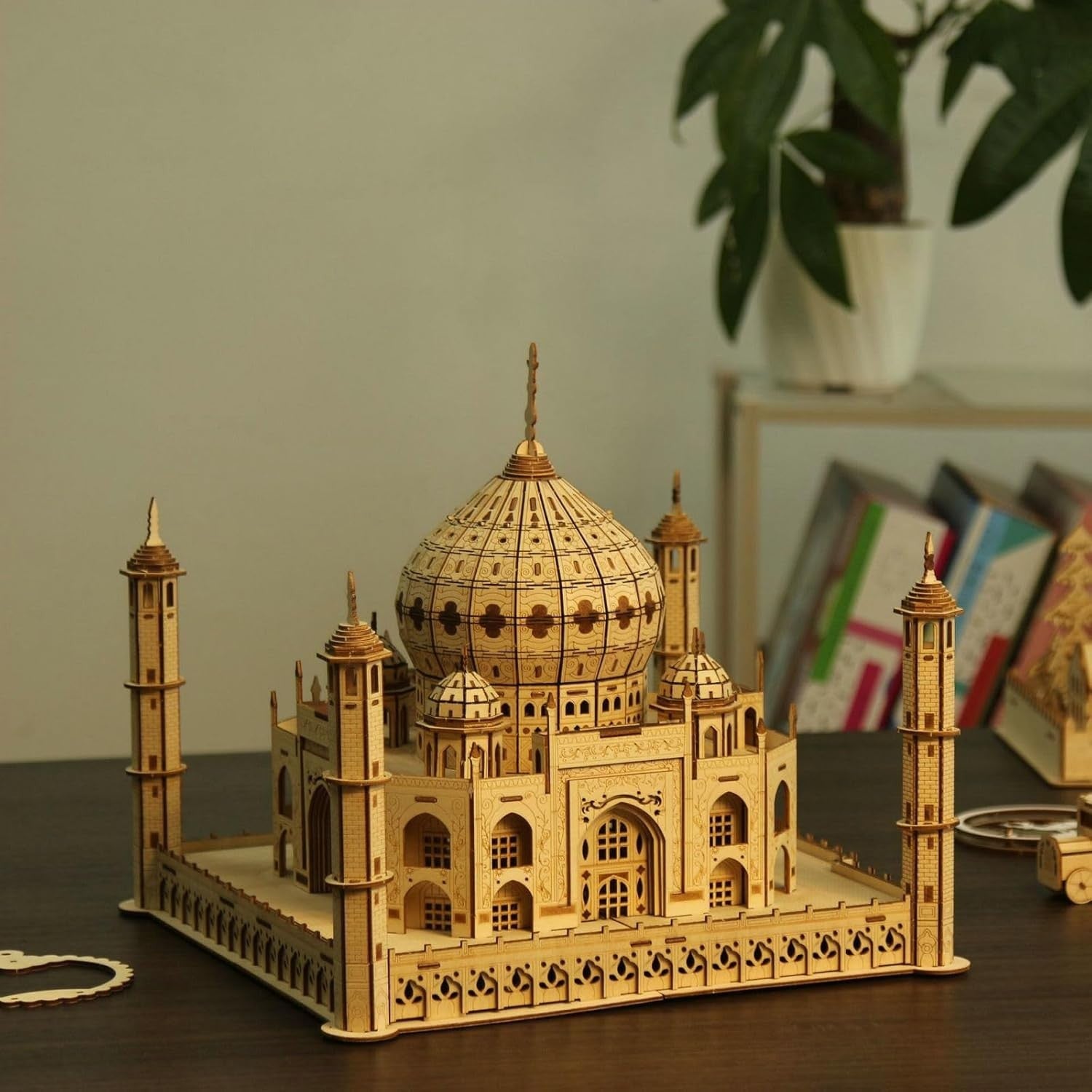 3D Wooden Puzzle Taj Mahal Model, DIY Architecture Kit, Gift Idea