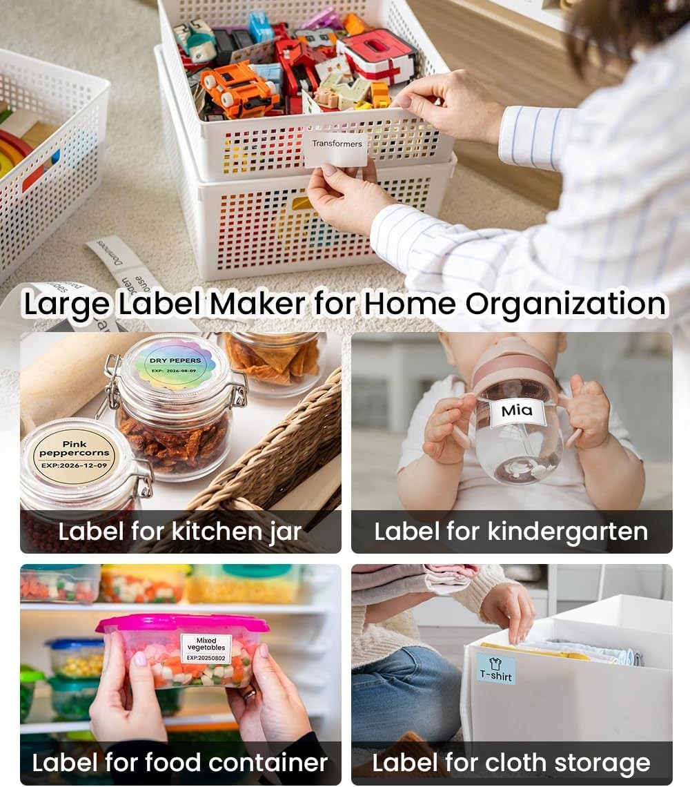 Bluetooth Label Maker 2" Thermal Printer 100 Labels