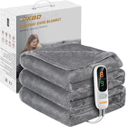 Electric Heated Throw Blanket 200x180cm 9 Heat Levels Auto Off Washable