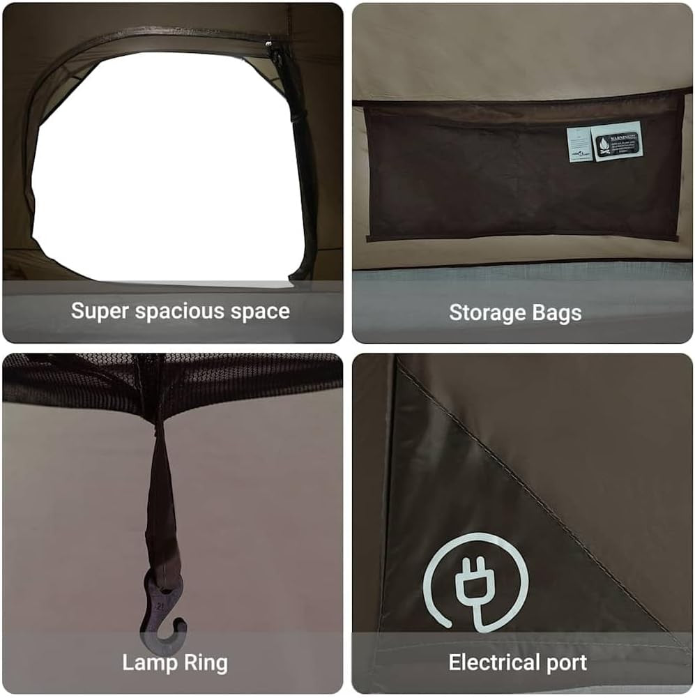 6 Person Waterproof Camping Tent Dome Family Festival Outdoor Shelter