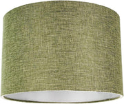 Olive Sage Green Drum Lampshade 35cm Linen Table Pendant Shade