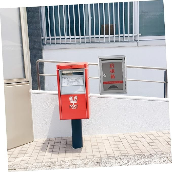Lockable Wall Mount Mailbox Large A5 Capacity Durable Silver Post Box Outdoor