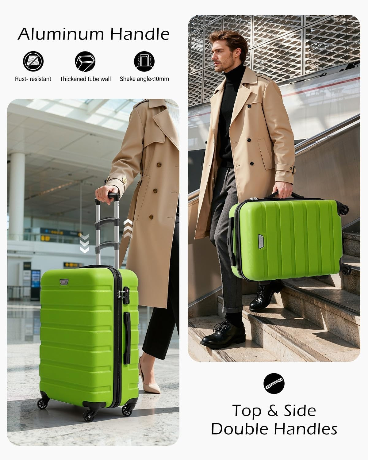 EasyJet Cabin Luggage 20in Hard Shell Carry On TSA Lock Silent Wheels