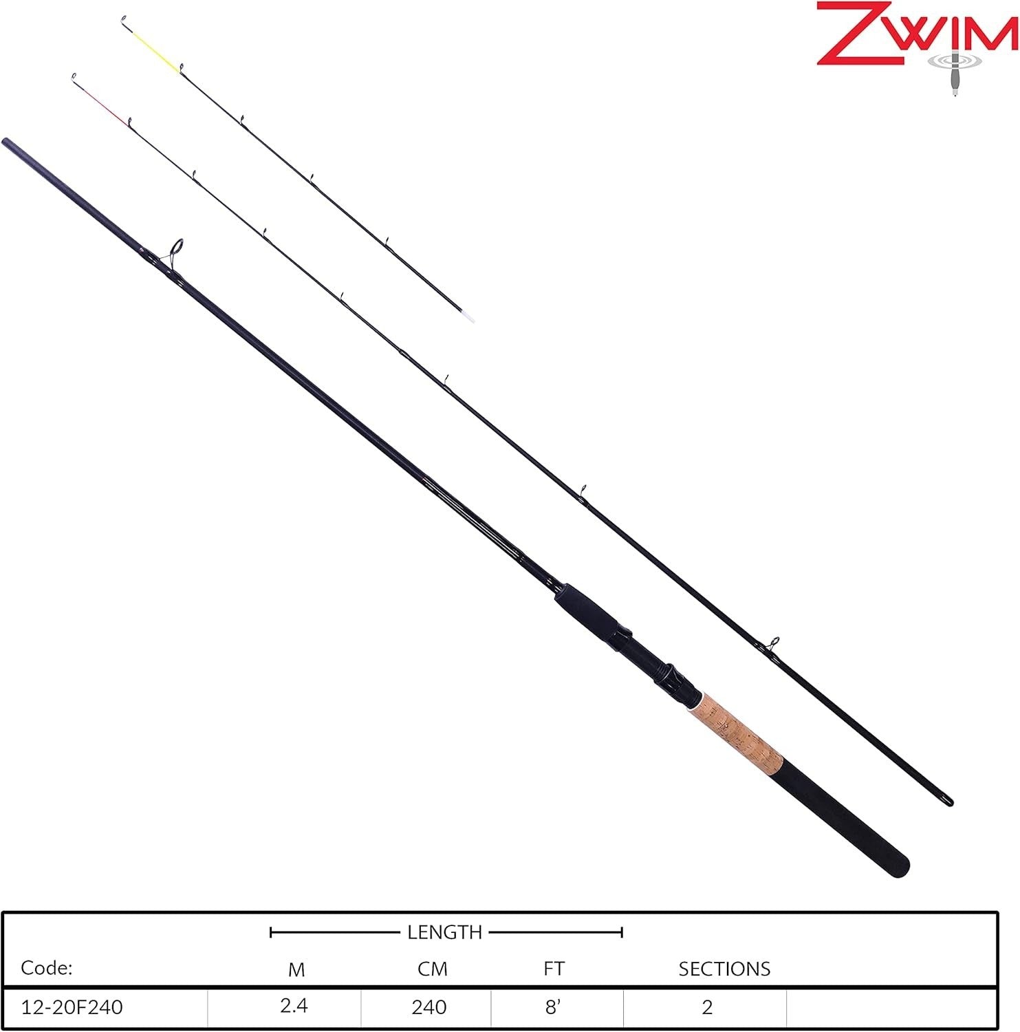 8ft 2-Piece Feeder Fishing Rod Quiver Tip 3oz/5oz Bottom Fishing Rod