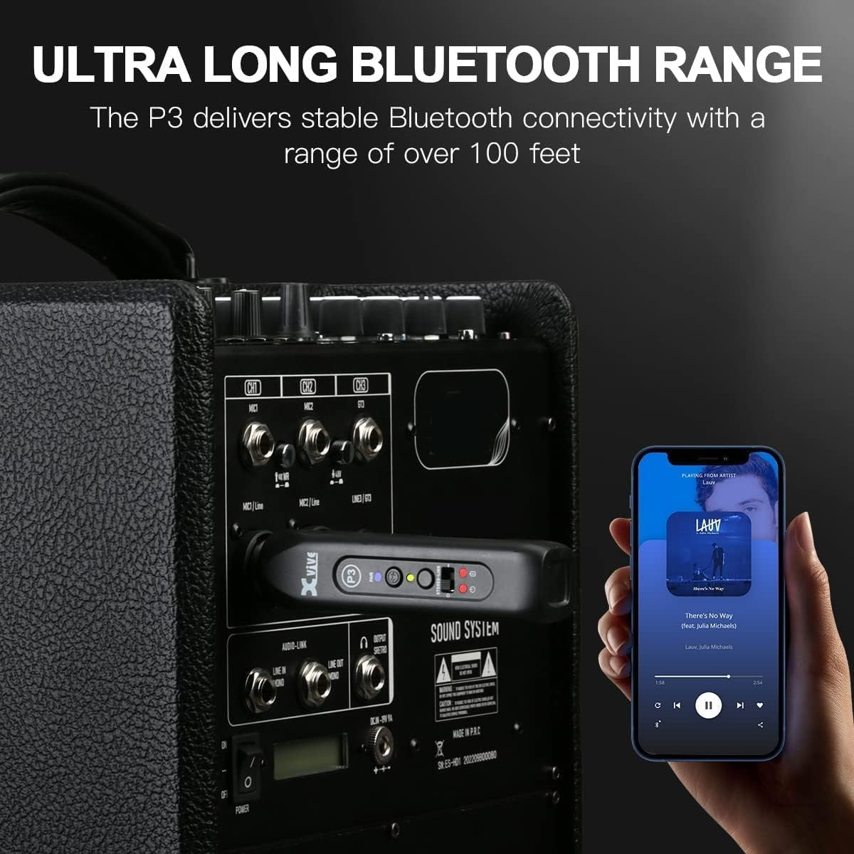 Premium Wireless Bluetooth XLR Audio Receiver for Mixer PA DJ System