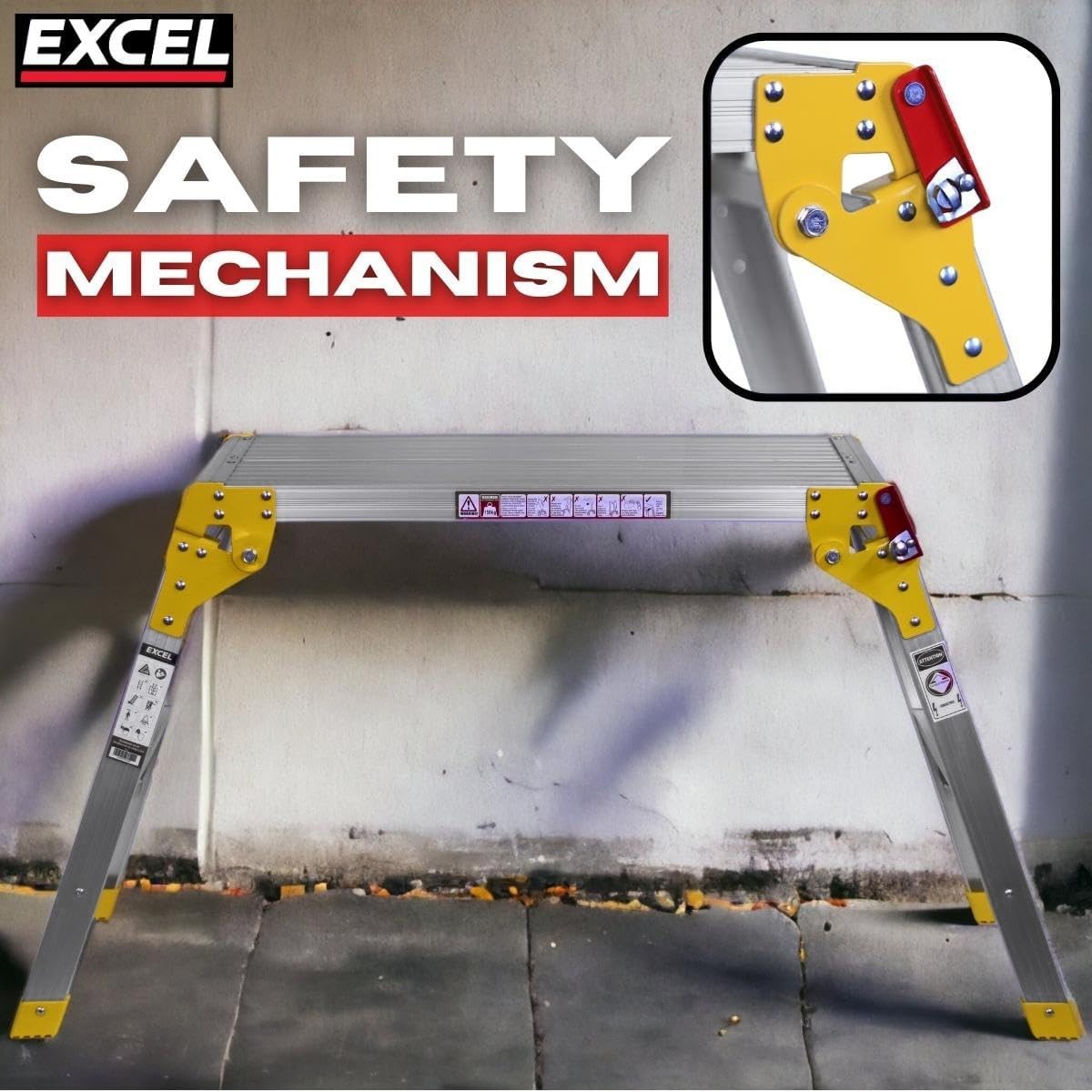 Aluminium Folding Hop Up Platform Work Bench 150kg Slip-Resistant Portable