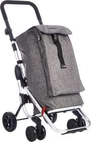 Foppapedretti Go Up Shopping Trolley Grey Sturdy Durable Fabric & Metal