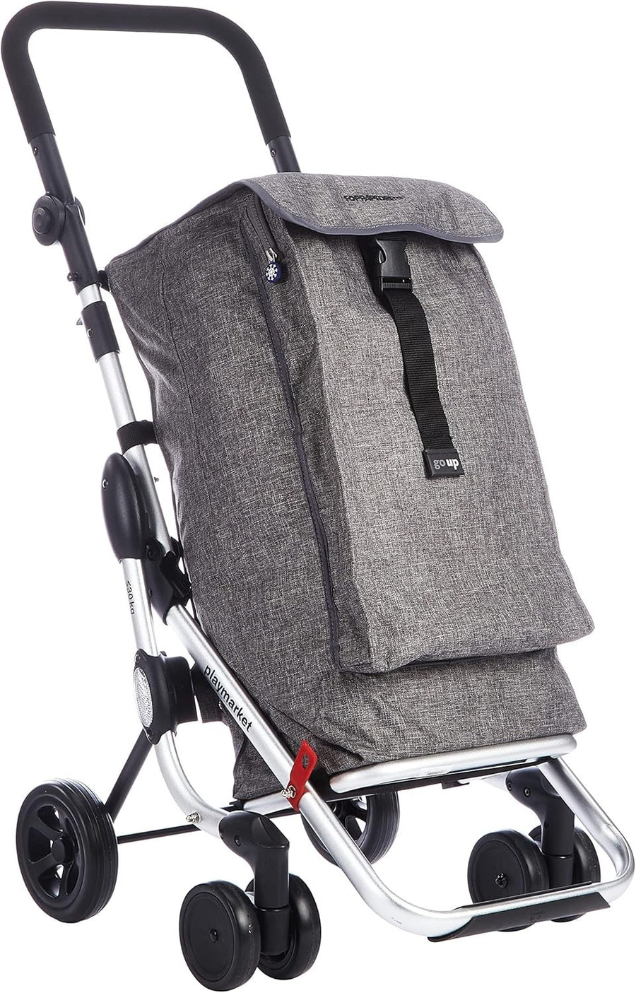 Foppapedretti Go Up Shopping Trolley Grey Sturdy Durable Fabric & Metal