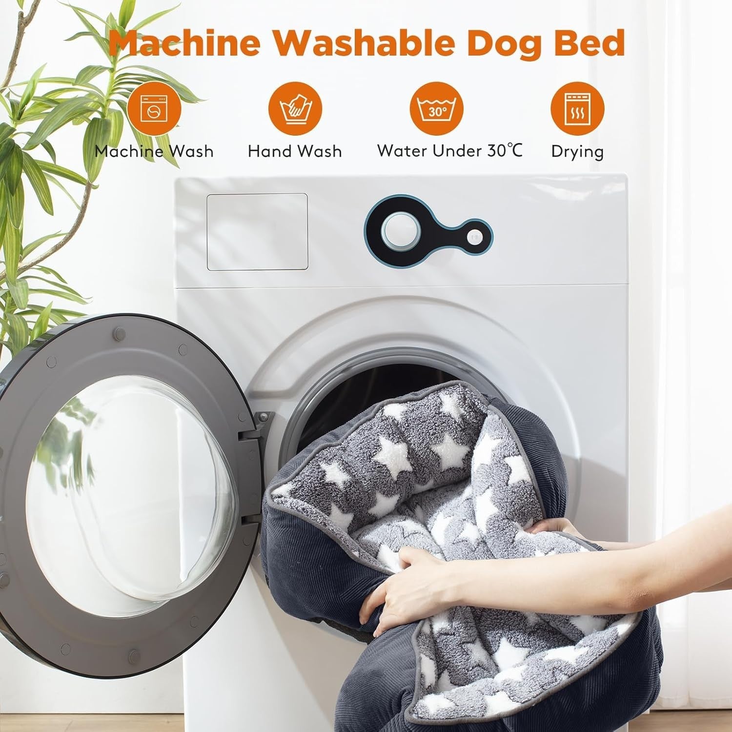 Extra Large Dog Bed Washable Anti Anxiety Pet Cushion 89x64x23cm