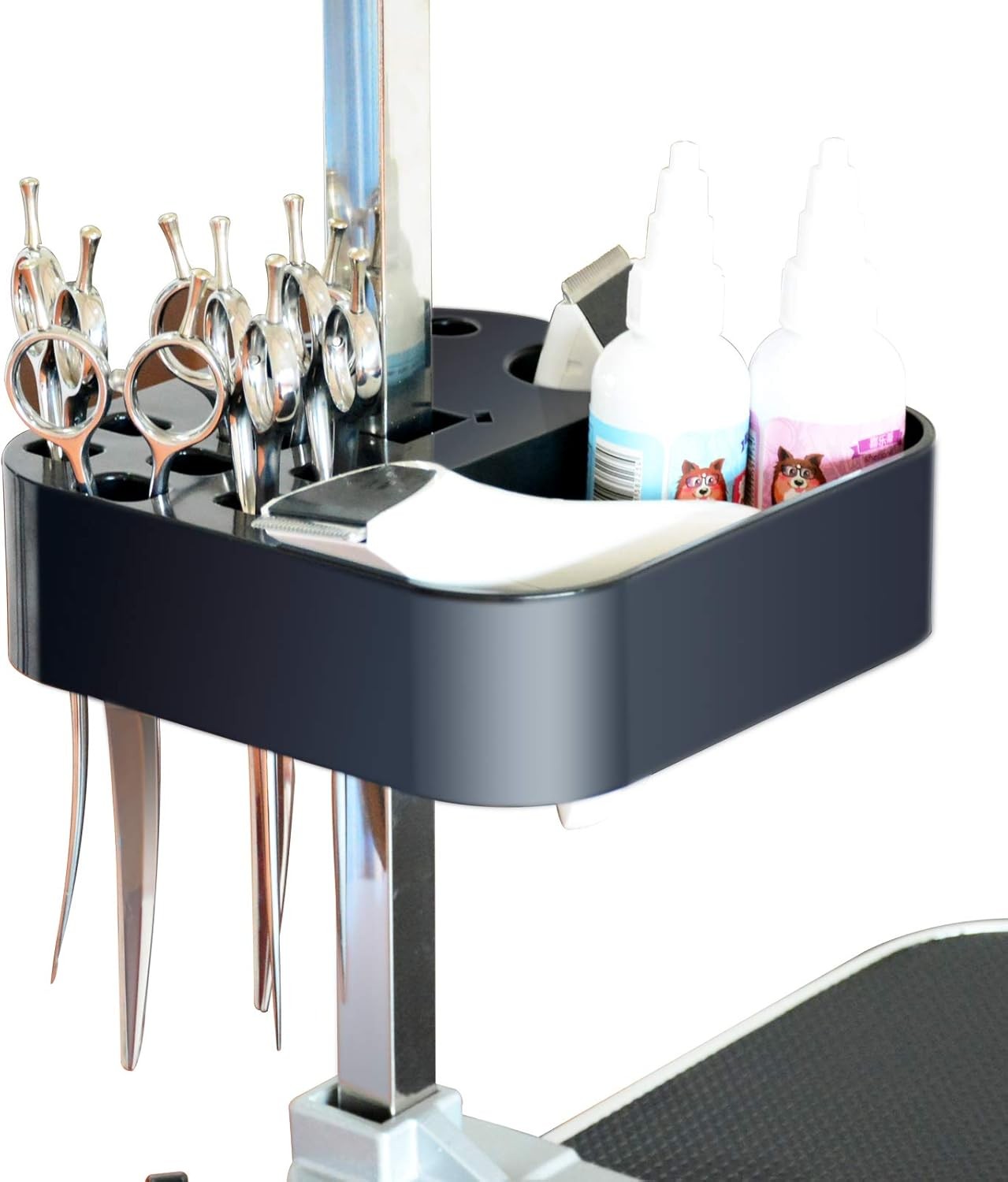 Dog Grooming Table Arm Holder with Tool Organizer Noose Adjustable