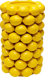 Large Yellow Lemon Ceramic Vase 43cm Modern Statement Table Home Decor