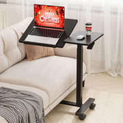 Overbed Laptop Table Tilt Top C Shaped Height Adjustable on Wheels 70x40cm